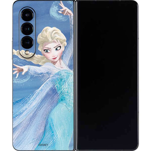 Disney Frozen Elsa Icy Powers Art Galaxy Z Fold4 5G Skin